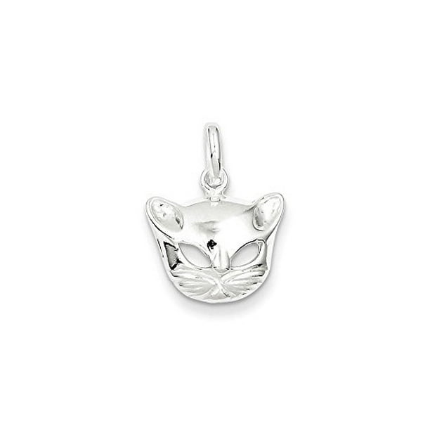 Sterling silver pendant charm Cat earphone